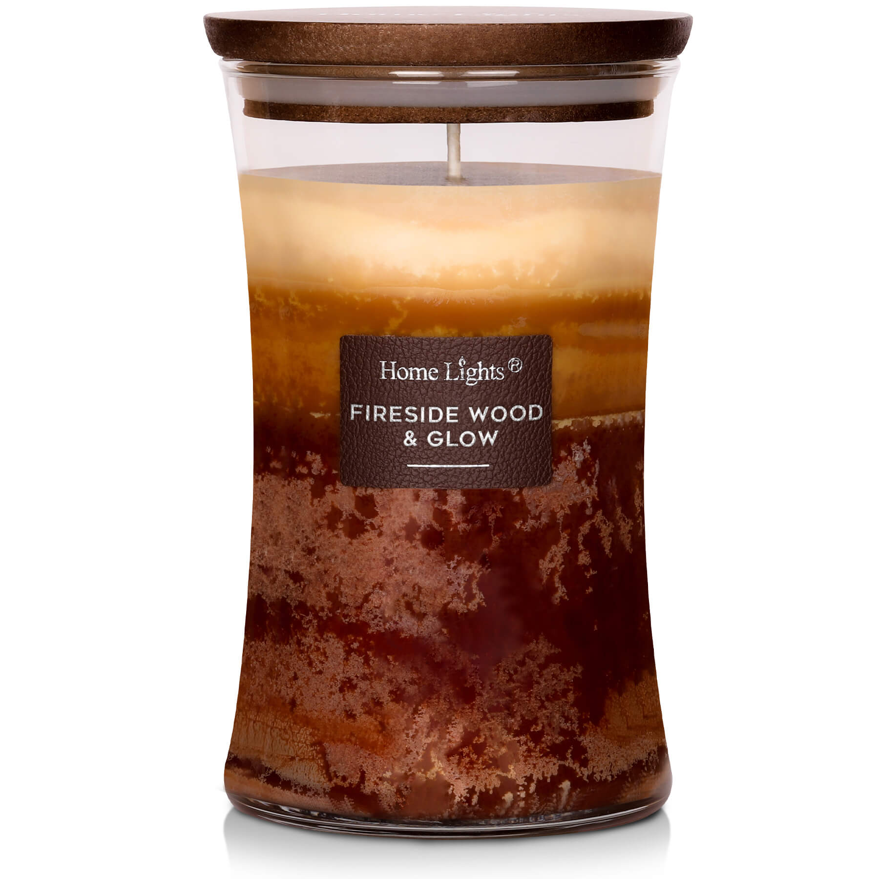 Picture of Fireside Wood & Glow, Home Lights 3-Layer Highly Scented Candles 